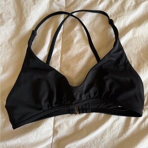 Andie Black Valencia Crossback Bikini Top